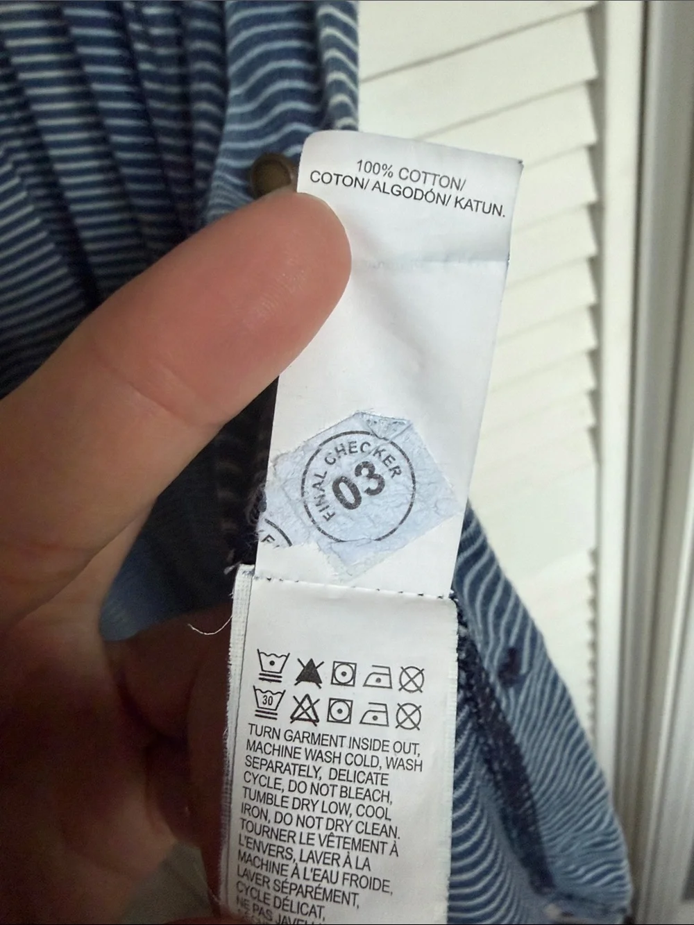 Lucky Brand Faded Blue Striped Sleeveless V-Neck Maxi Dress with Side Buttons - Picture 6 of 8